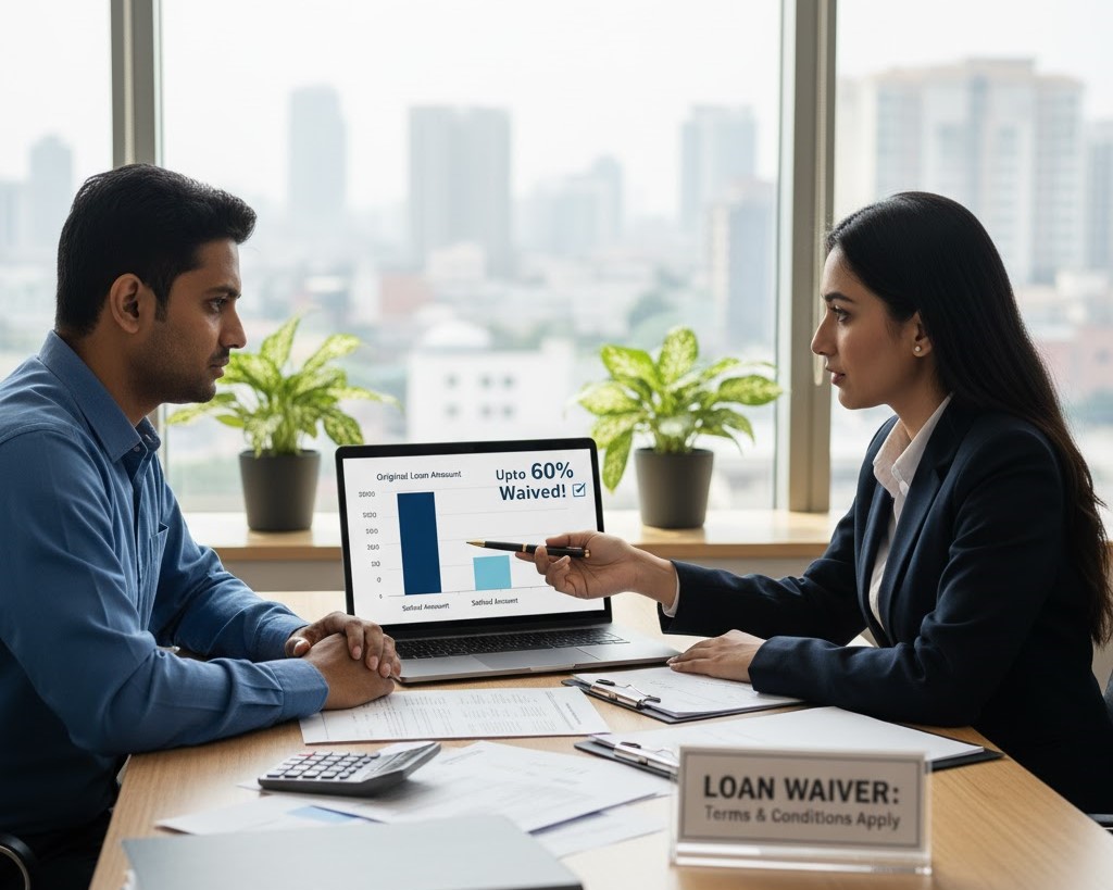 How much can banks waive off during a loan settlement in India?