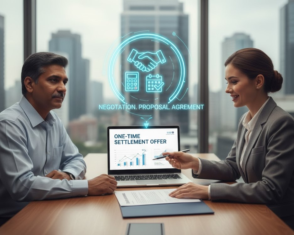 How can I negotiate a one-time settlement with my bank in India?