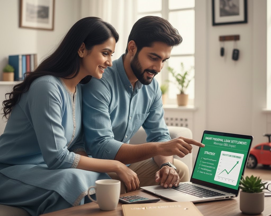 How can I settle my personal loan without damaging my credit score too much in India?