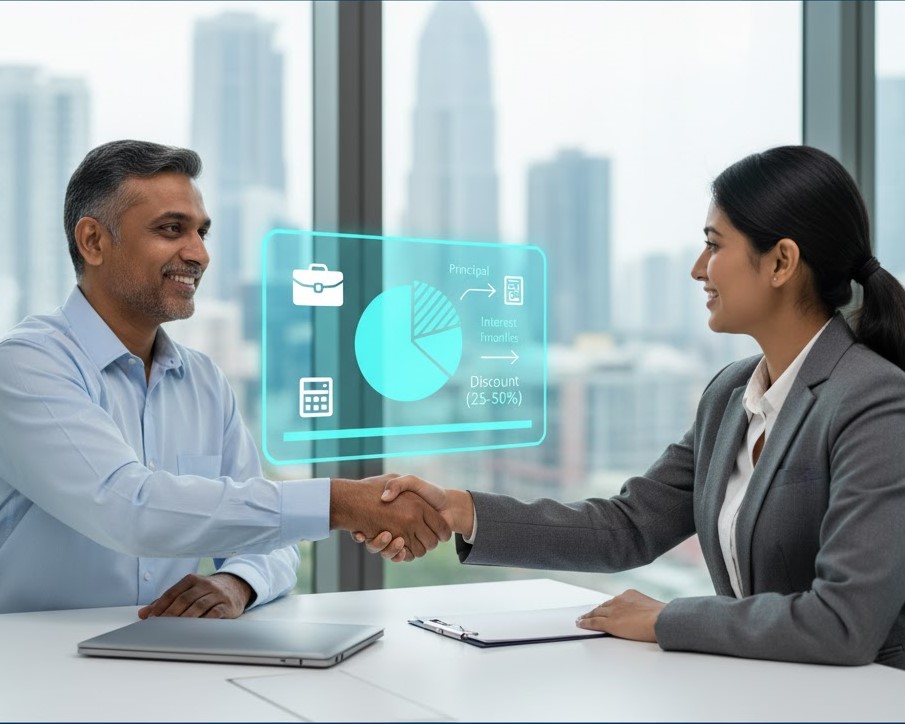 How much discount do banks usually offer in loan settlement cases in India?