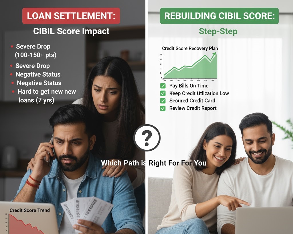 How badly does loan settlement affect CIBIL score, and how can it be repaired?