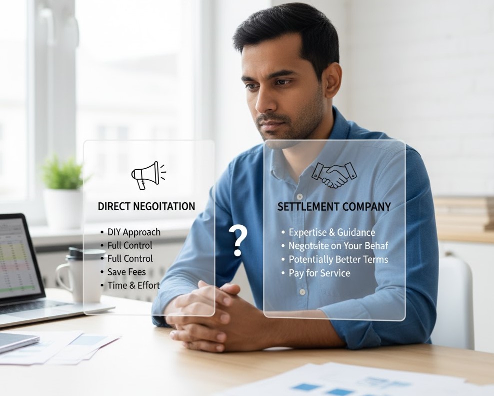 Can I negotiate a loan settlement directly, or should I take help from a settlement company?