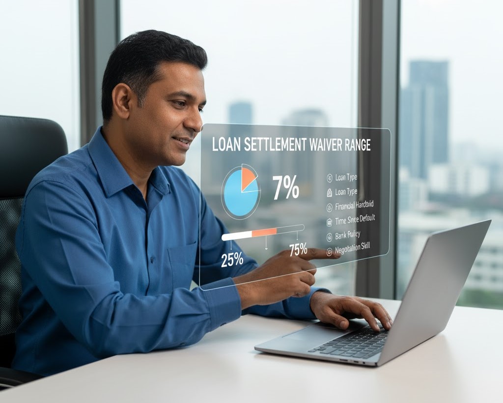 How much percentage do banks usually waive in loan settlements?