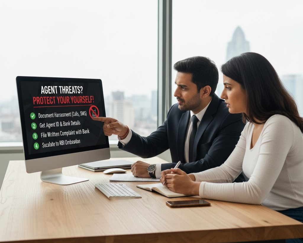 What steps can borrowers take if agents threaten or harass them?