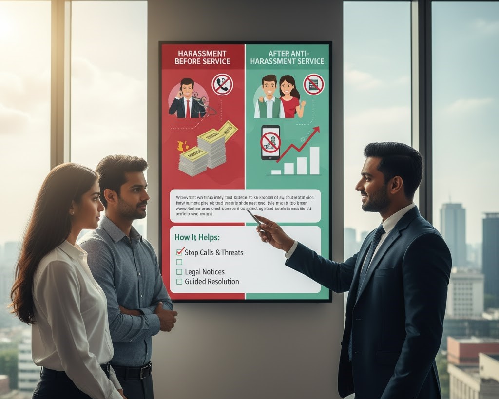 Are anti-harassment services effective in handling recovery agents?