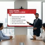 What legal options are available if a bank recovery agent threatens or abuses a borrower?