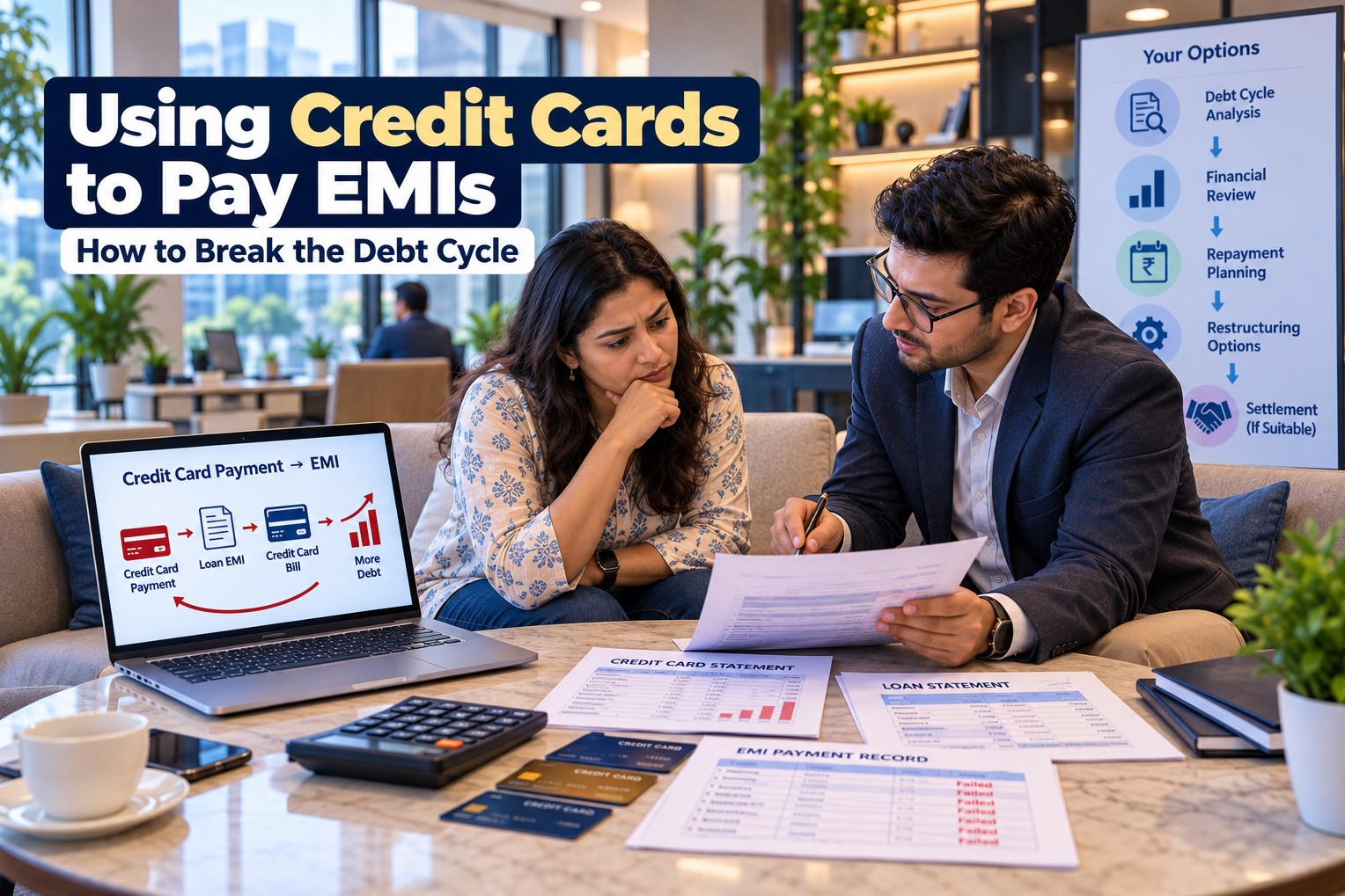 Loan Settlement After Using Credit Cards to Pay EMIs